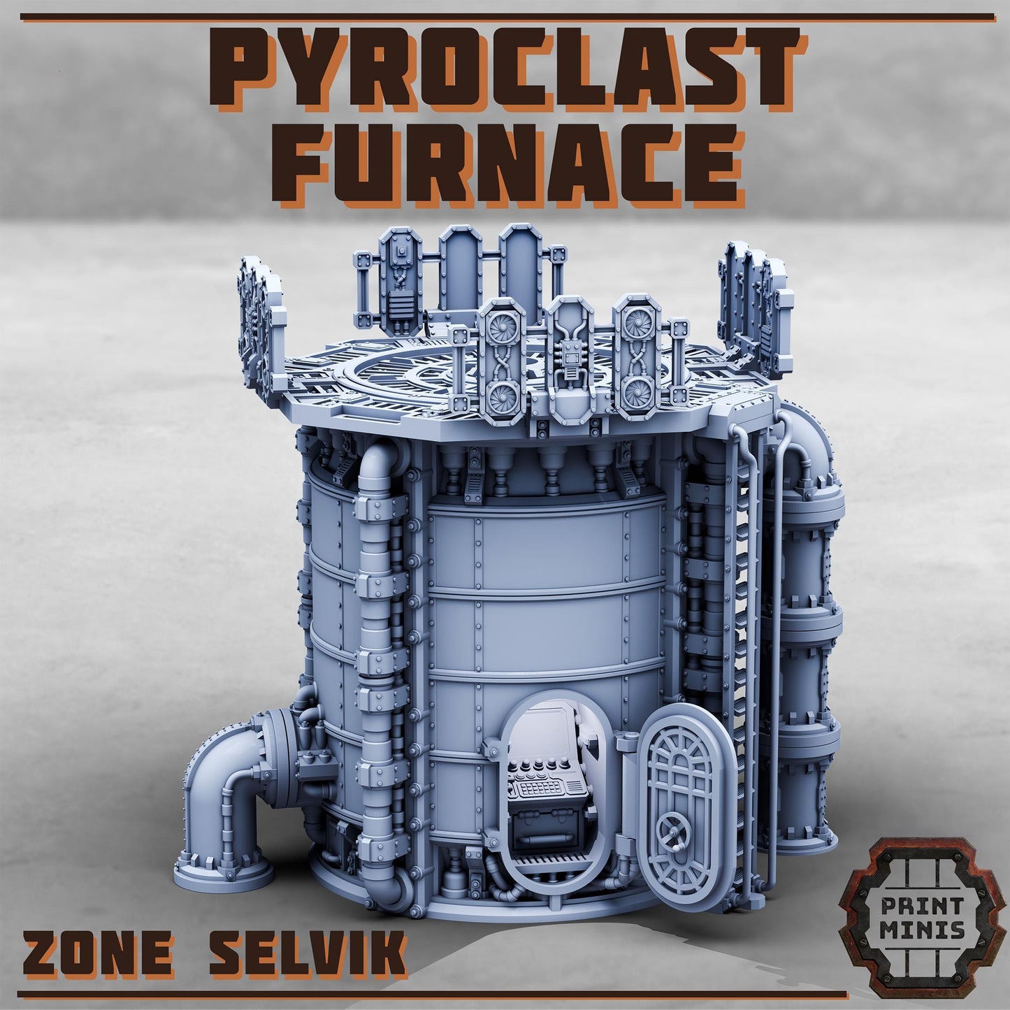 Pyroclast Furnace - Zone Selvik - Sci-Fi Space Industrial Terrain by Print Minis