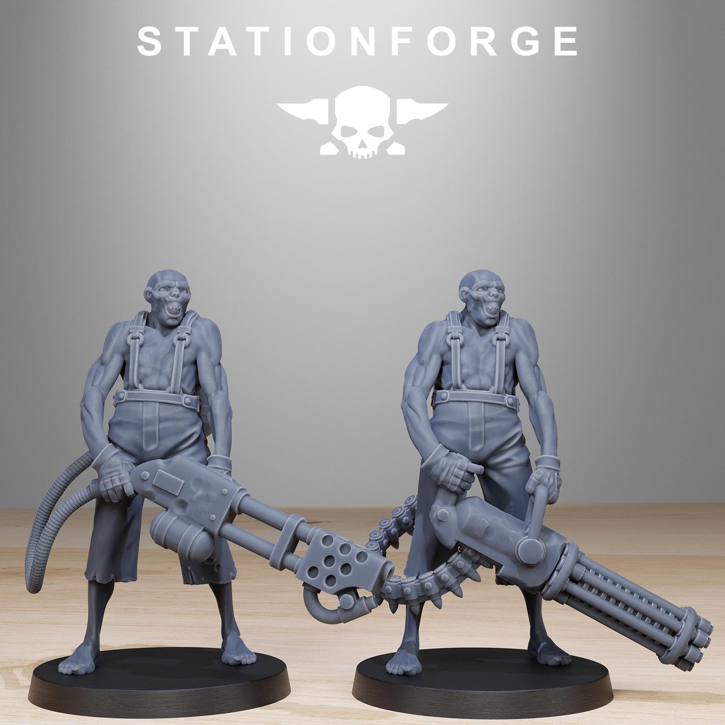 Corrupted Guard Wretched, Chaos Worshipper Sci-Fi Wargames Miniatures by STATIONFORGE, Corrupted Imperial Guard