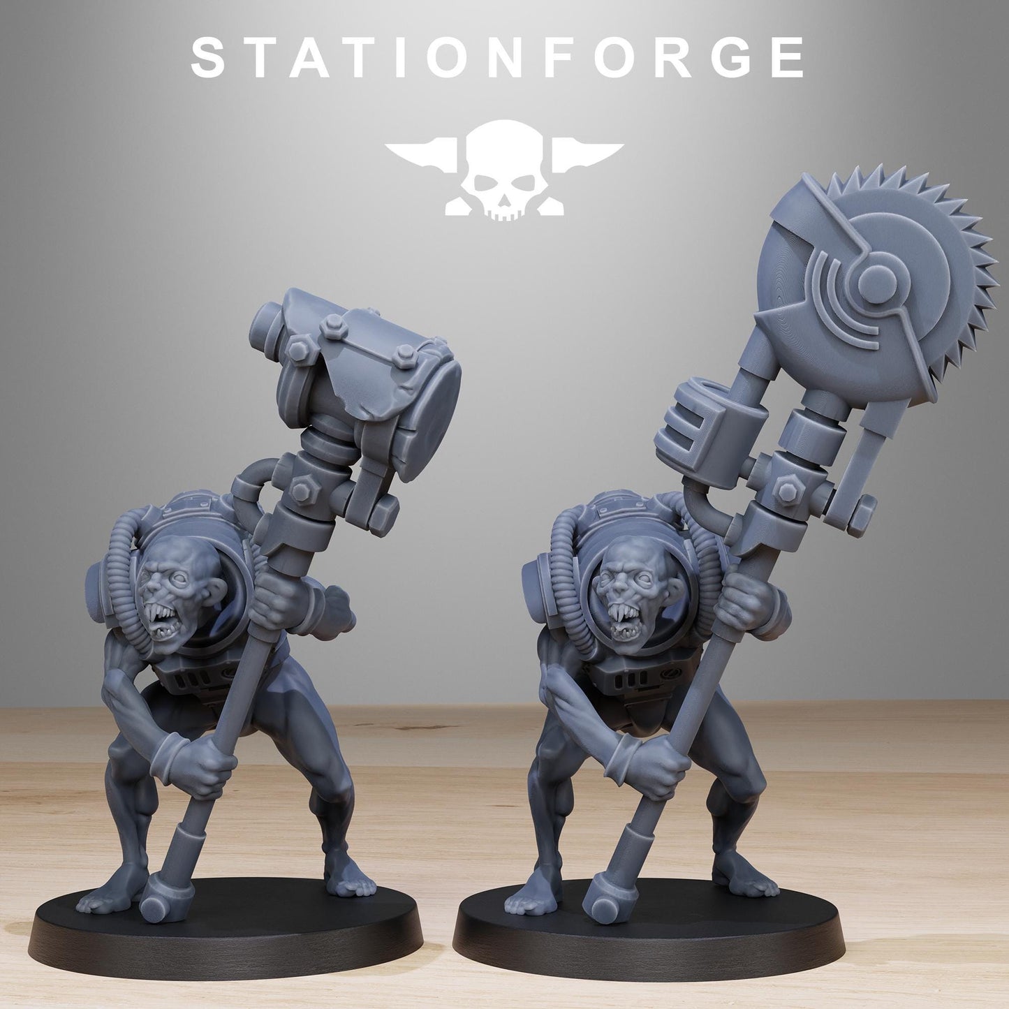 Corrupted Guard Wretched, Chaos Worshipper Sci-Fi Wargames Miniatures by STATIONFORGE, Corrupted Imperial Guard