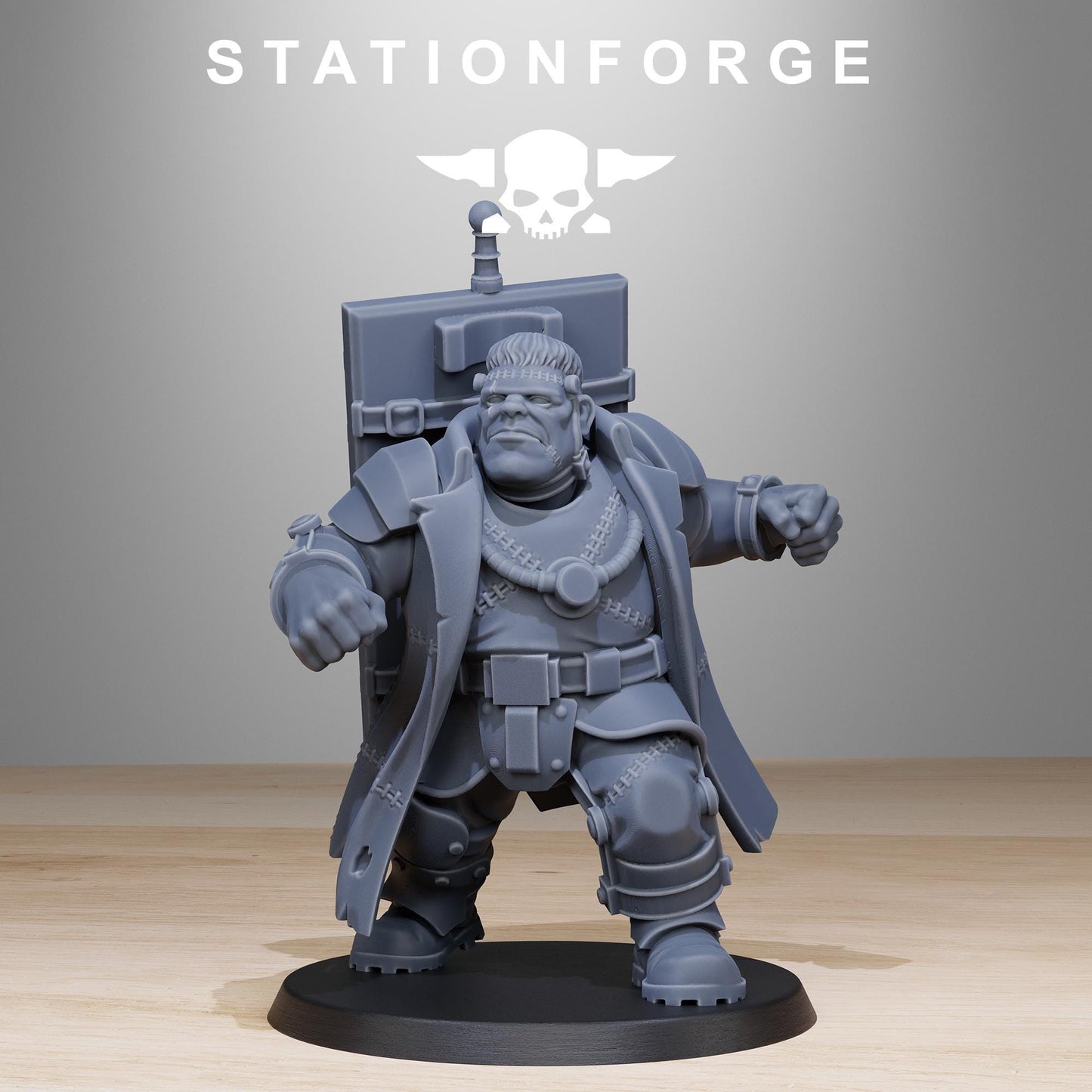 GrimGuard Mutantstein, Imperial Guard Proxy, Sci-Fi Wargames Miniatures by STATIONFORGE