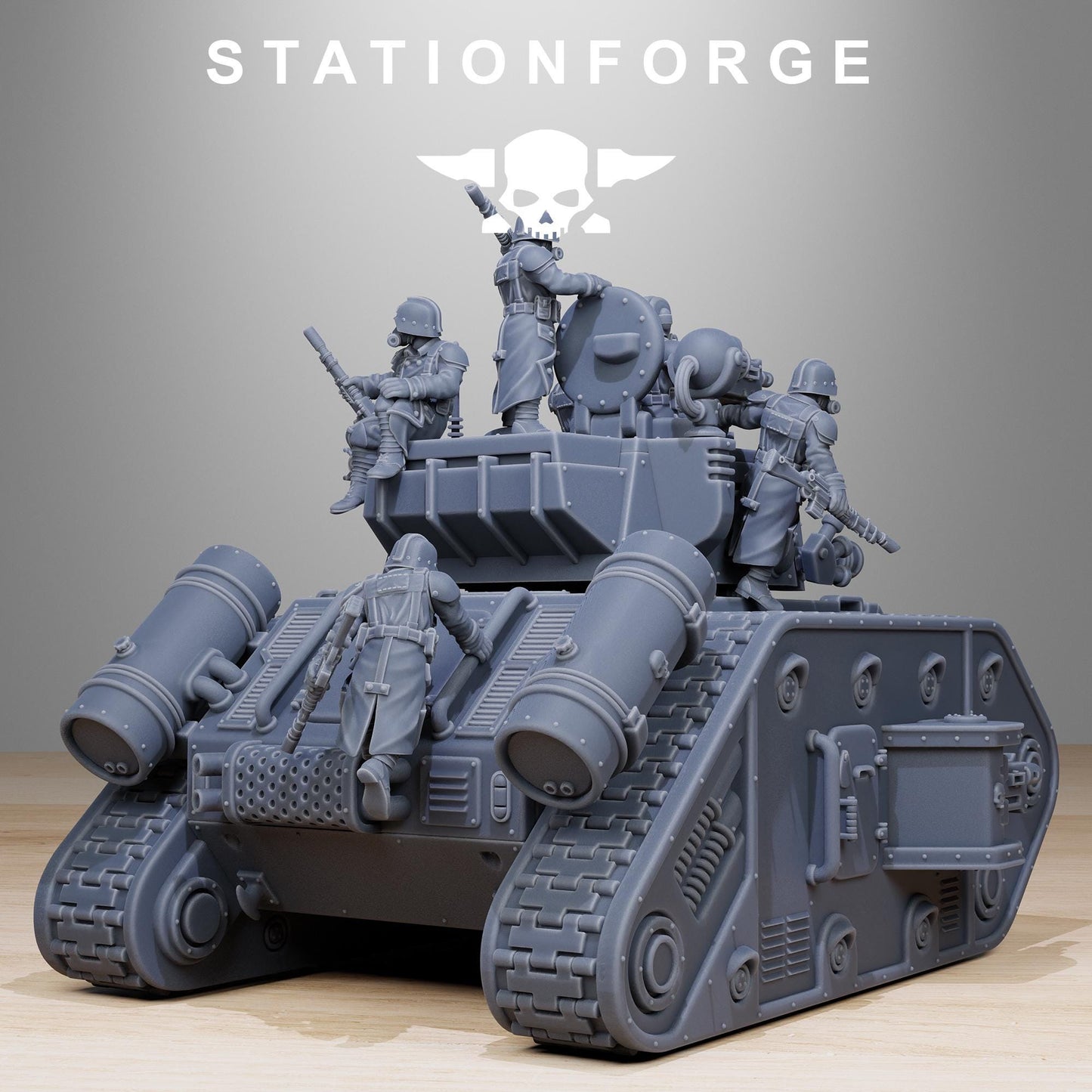 GrimGuard Battle Tank 2.0 - GrimGuard Heavy Tank, Sci-Fi Space Guard Soldiers by STATIONFORGE