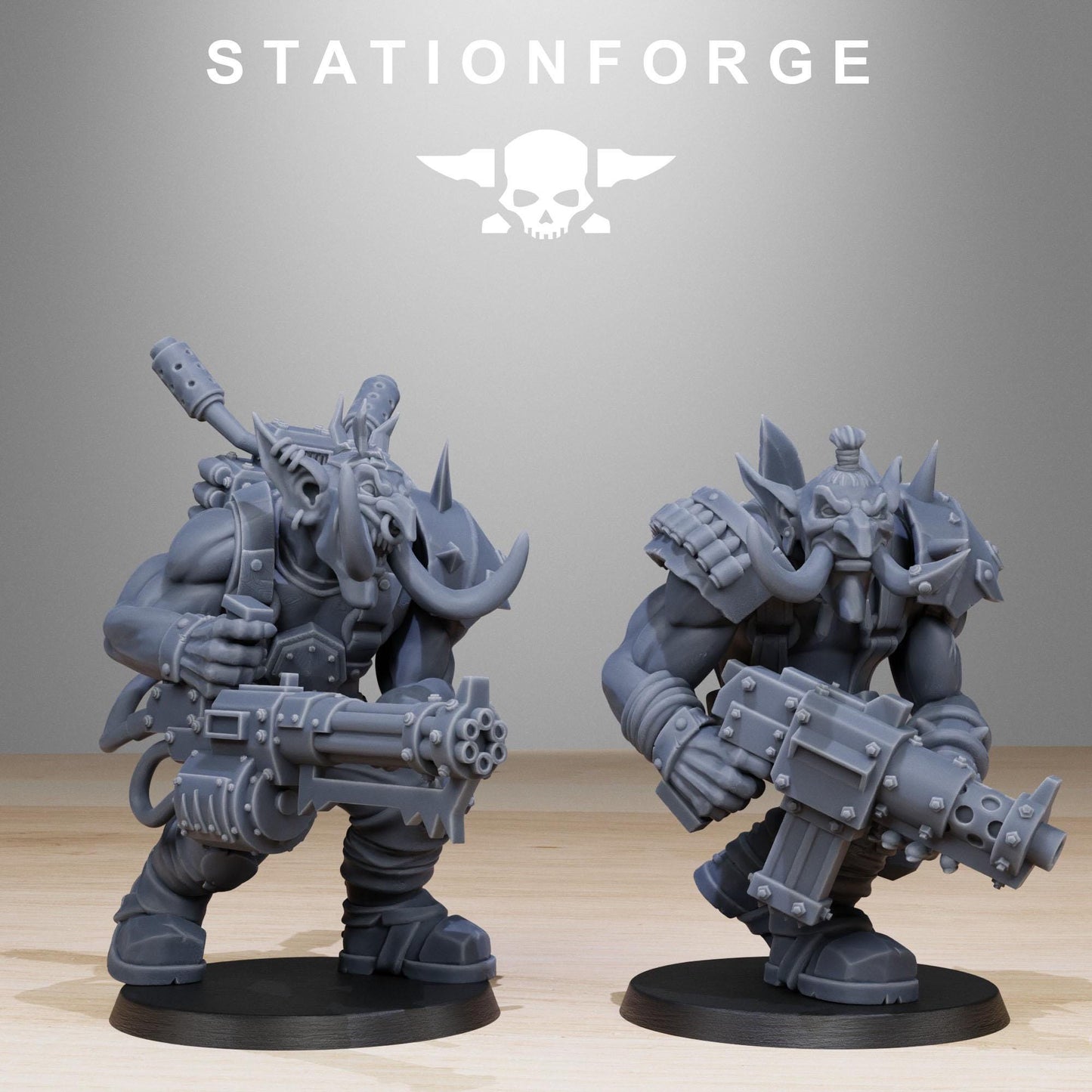 Orkaz Trolls, Space-Faring Orkish Menace Sculpted by STATIONFORGE, Grimdark Compatible, Sci-Fi Wargame Scale