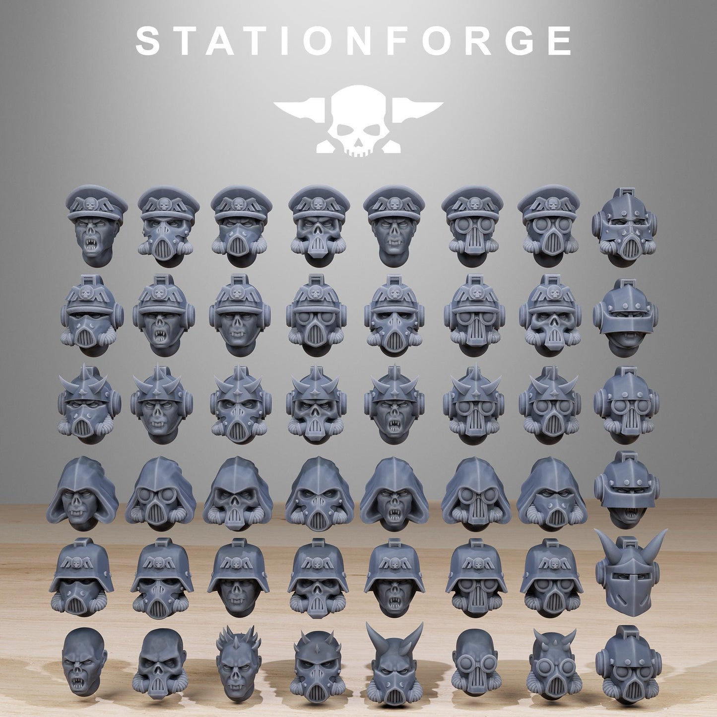 Corrupted Guard Builder Kit, Chaos Worshipper Sci-Fi Wargames Miniatures by STATIONFORGE, Corrupted Imperial Guard