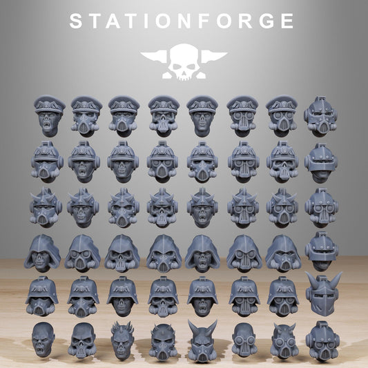 Corrupted Guard Builder Kit, Chaos Worshipper Sci-Fi Wargames Miniatures by STATIONFORGE, Corrupted Imperial Guard