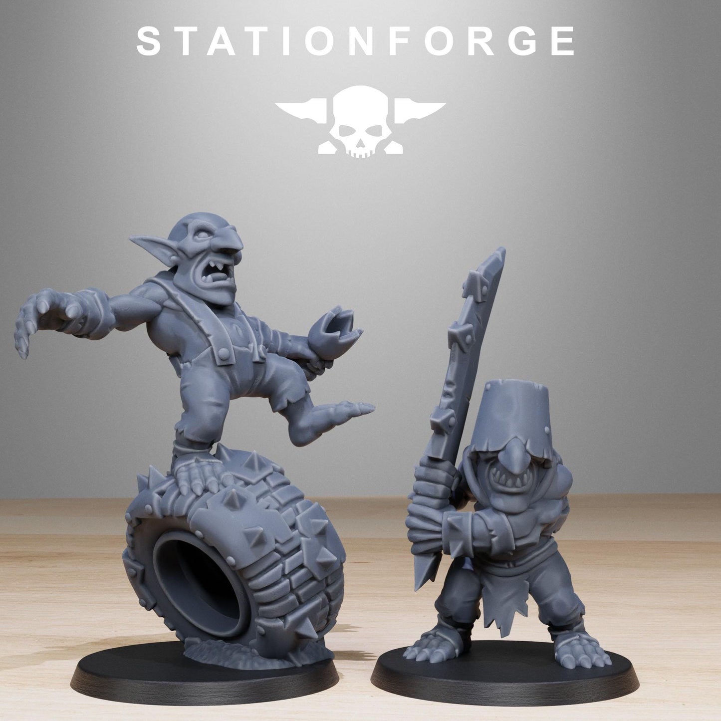 Gobs Infantry Reborn, Space-Faring Orkish Menace Sculpted by STATIONFORGE, Grimdark Compatible, Sci-Fi Wargame Scale