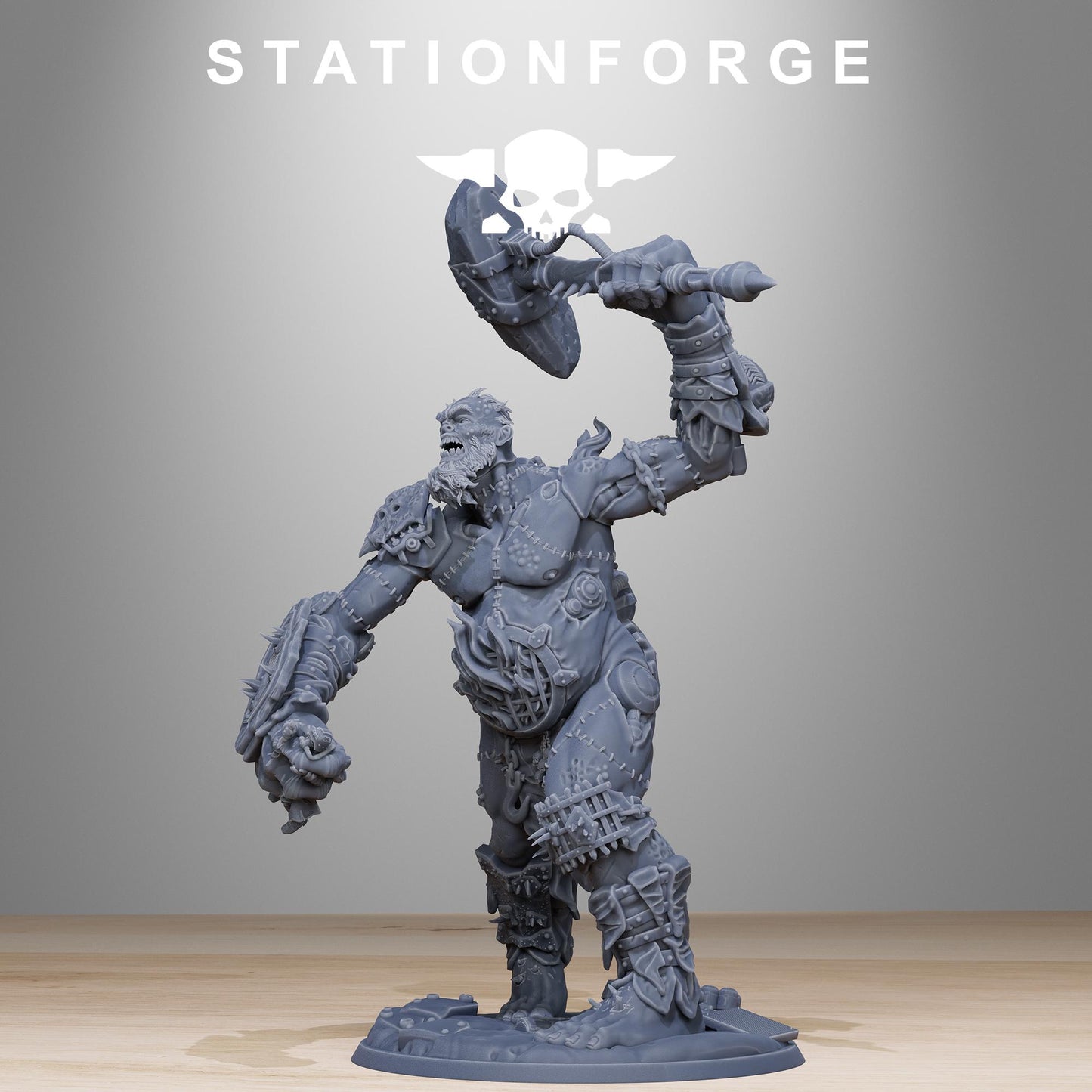 Corrupted Giant, Gigantic Chaotic Stitched-Together Gargant, Sci-Fi Wargames Miniatures by STATIONFORGE
