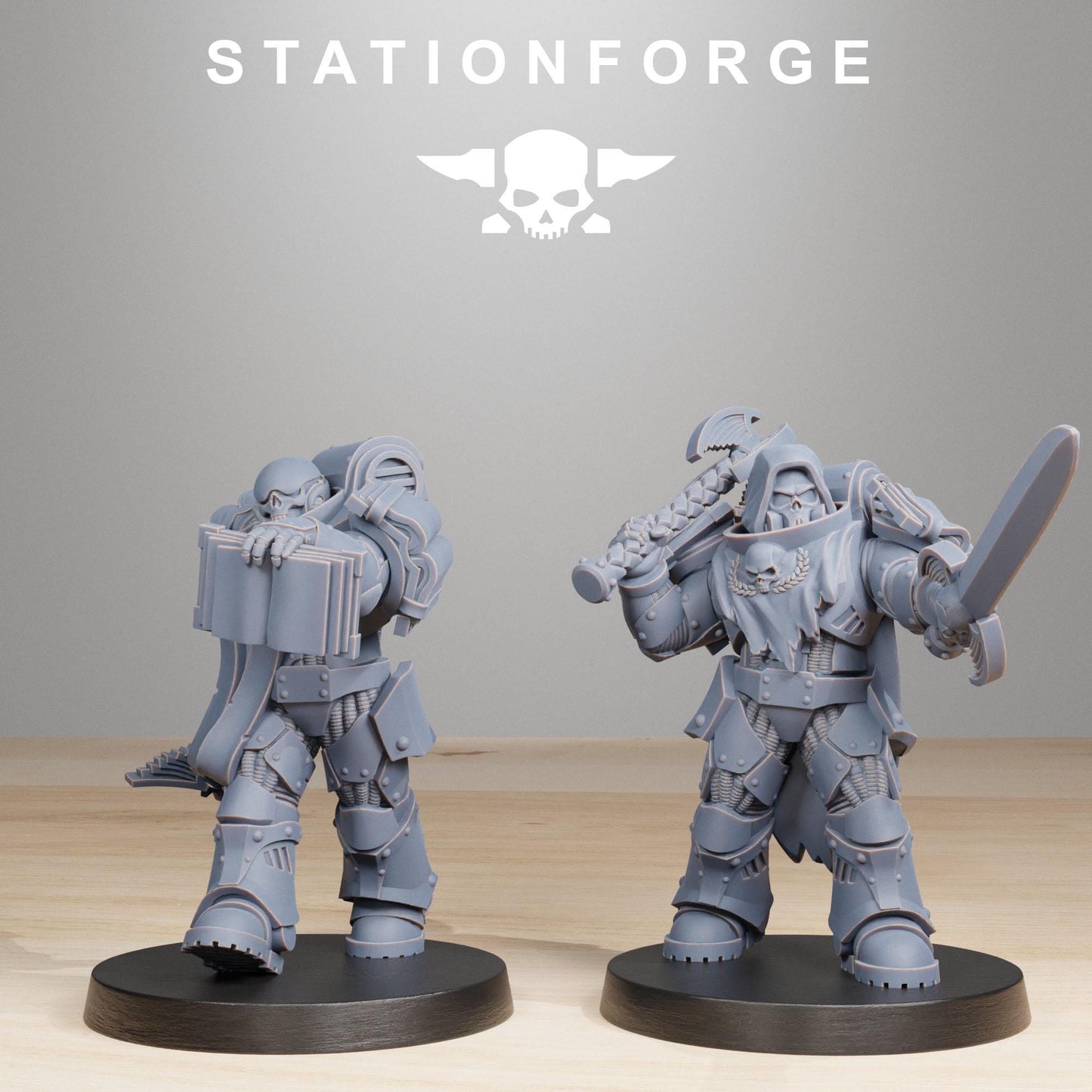 Socratis Reverends, Modular Sci-Fi Marine warriors by STATIONFORGE, Grimdark Wargames Proxy