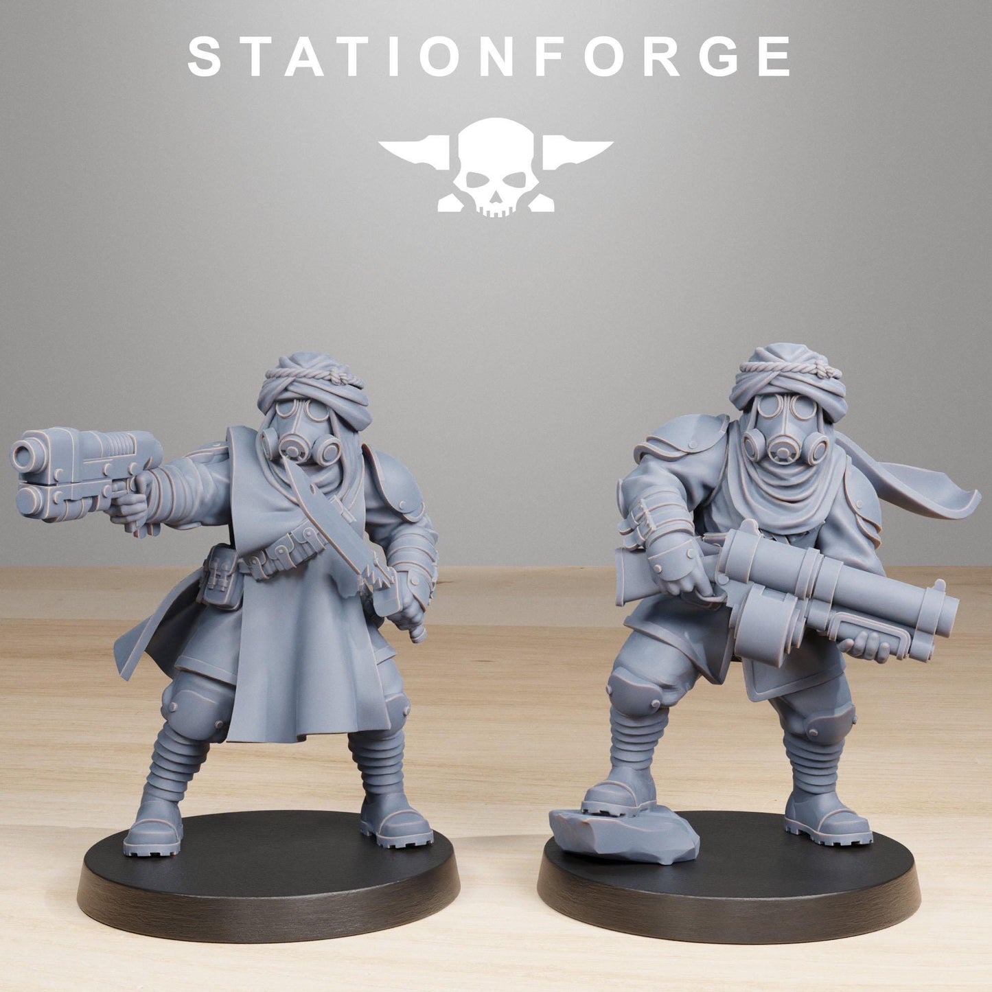 GrimGuard Scorchers, Death Korps Proxy, Sci-Fi Wargames Miniatures by STATIONFORGE