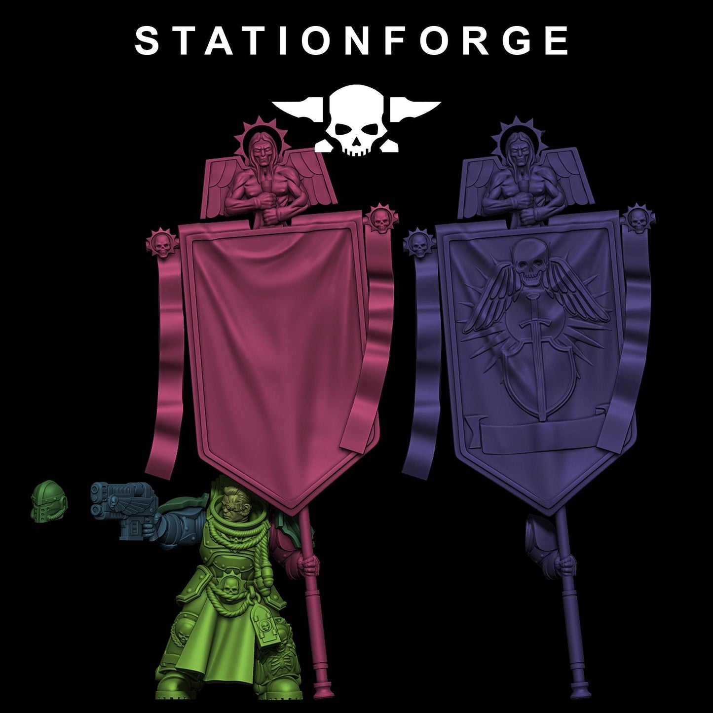 Socratis Elites, Modular Sci-Fi Marine warriors by STATIONFORGE, Grimdark Wargames Proxy