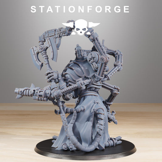 Raticus Techer, Space Techno-Rats, monopose Sci-Fi warriors by STATIONFORGE, Sci-Fi Wargames Rat-Themed Grimdark miniatures