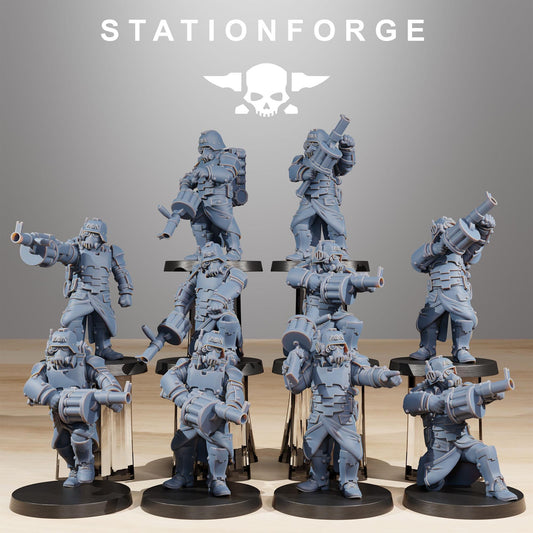 GrimGuard Tinkers 2.0, Death Korps Proxy, Sci-Fi Wargames Miniatures by STATIONFORGE