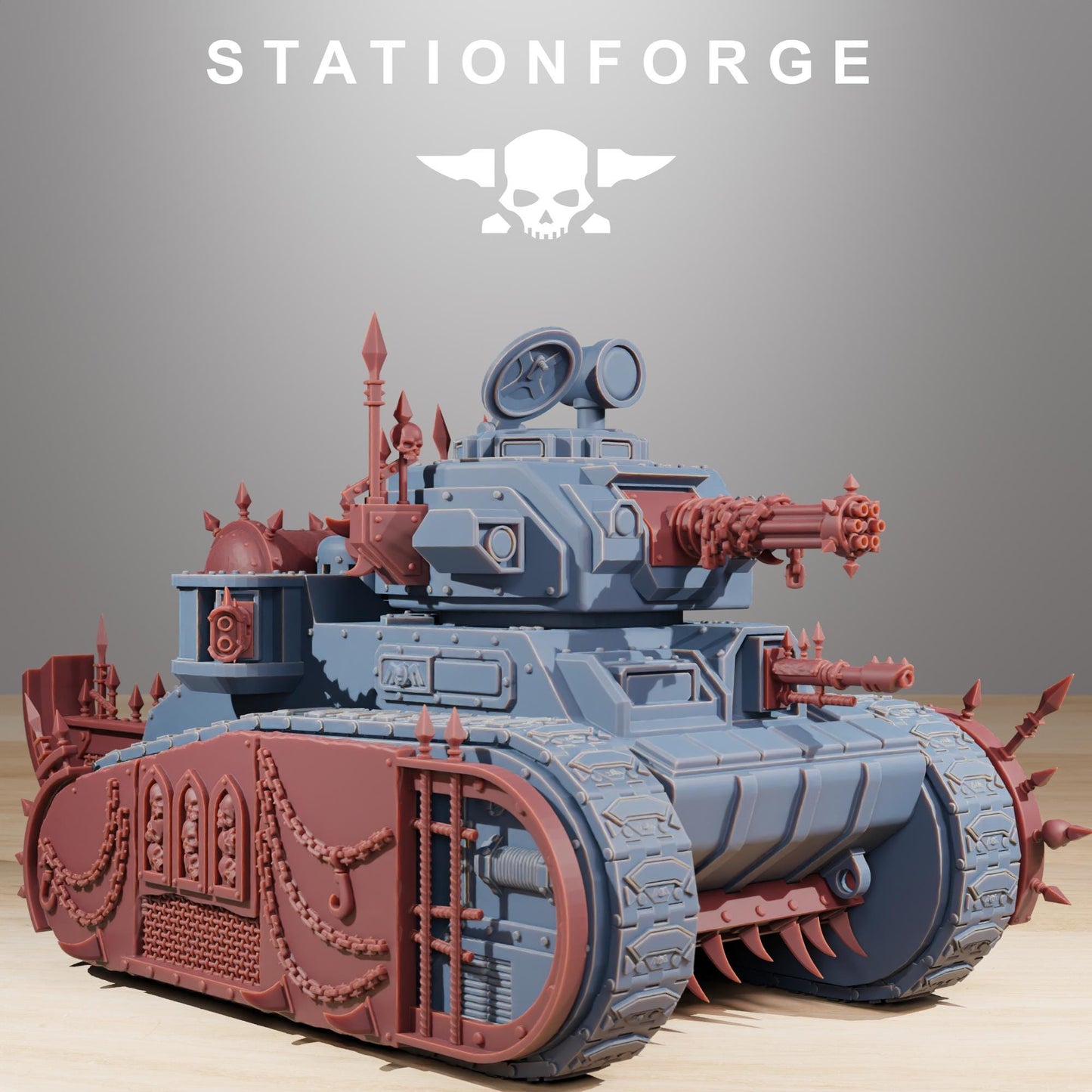 GrimGuard Light Tank Corrupted Conversion Kit - GrimGuard Heavy Tank, Sci-Fi Space Guard Soldiers by STATIONFORGE