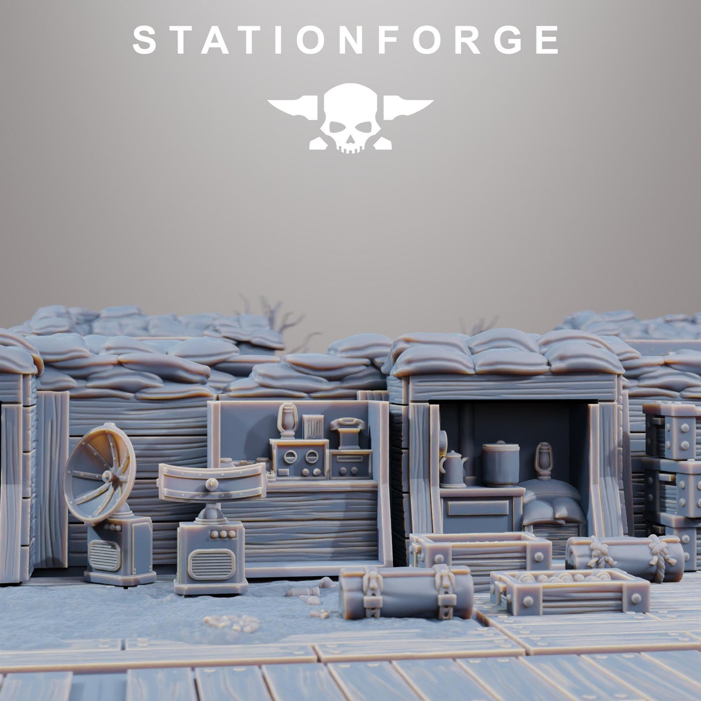 GrimGuard Trench Terrain by STATIONFORGE,  Trench Warfare Terrain, Perfect for Wargames