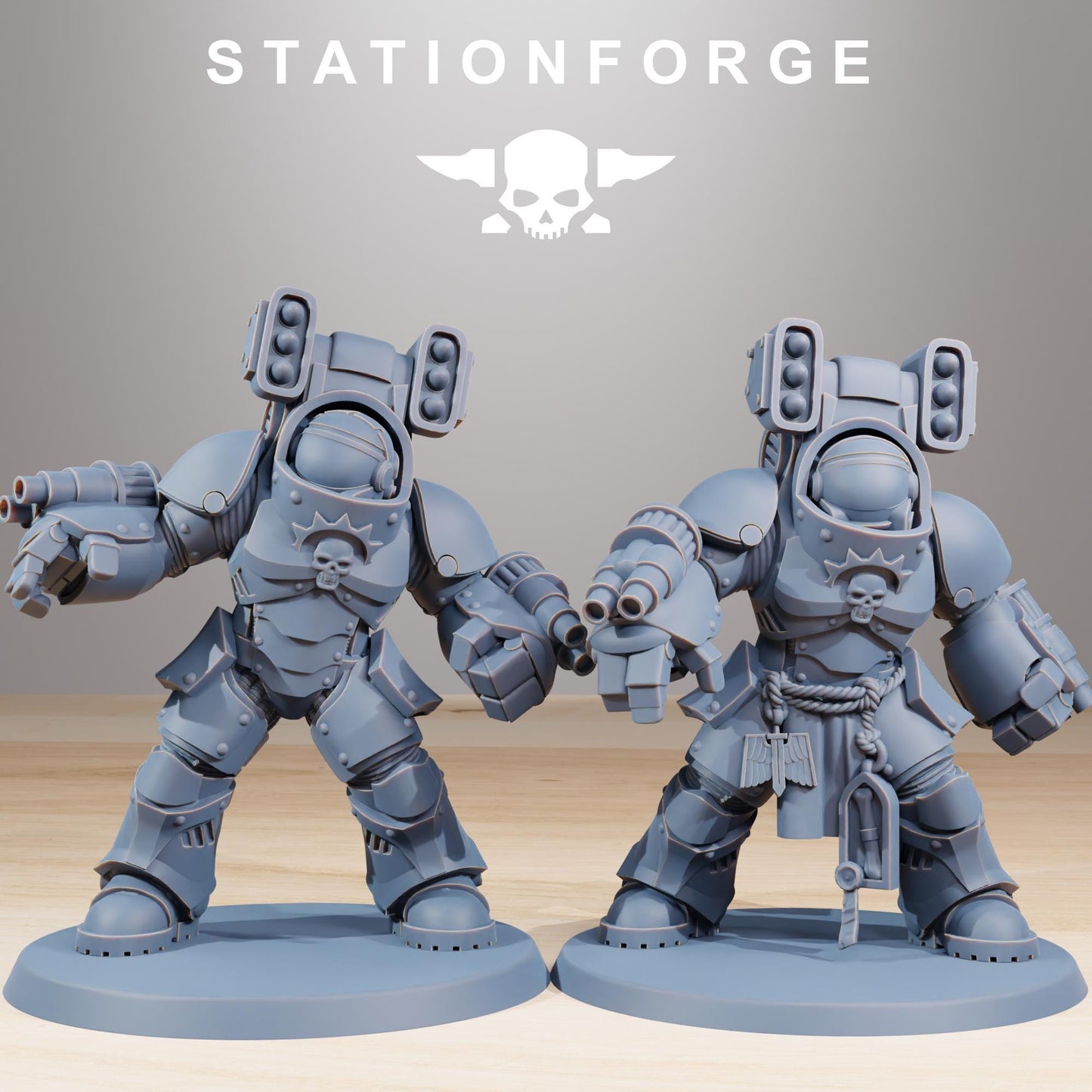 Socratis Support Vanguard, Modular Sci-Fi Marine warriors by STATIONFORGE, Grimdark Wargames Proxy