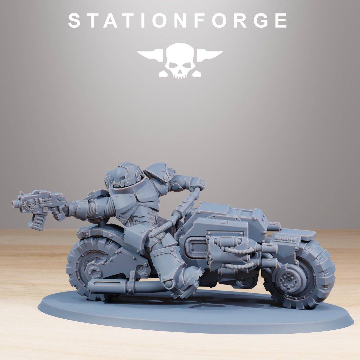 Socratis Bikers, Modular Sci-Fi Marine warriors by STATIONFORGE, Grimdark Wargames Proxy