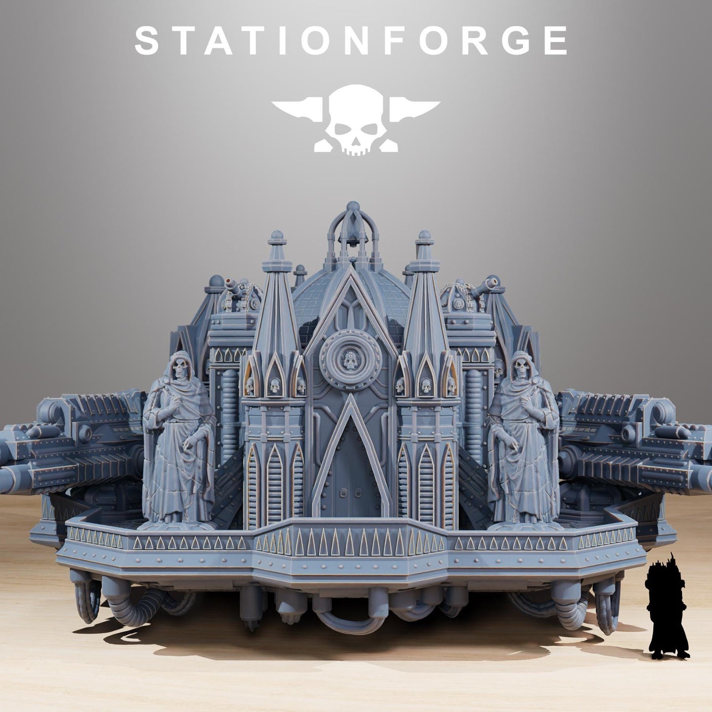 Scavenger Trident, Modular Sci-Fi Titanic Warbot by STATIONFORGE, Grimdark Wargames Proxy