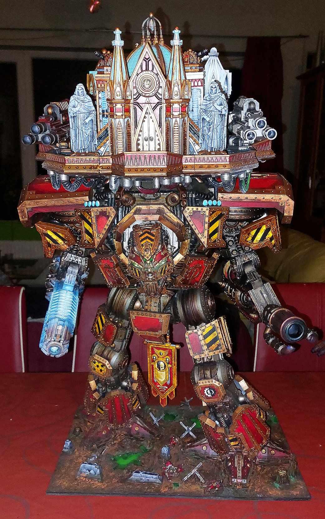 Scavenger Trident, Modular Sci-Fi Titanic Warbot by STATIONFORGE, Grimdark Wargames Proxy