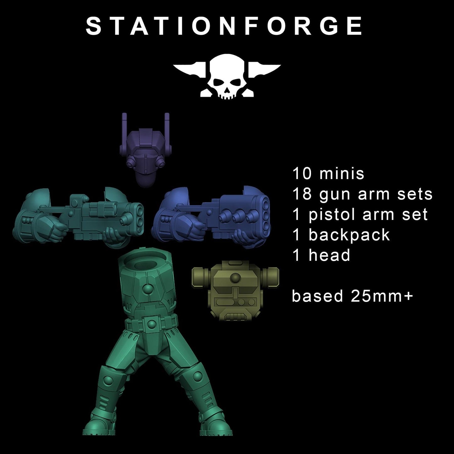 Tarion Clone Infantry, Communitarian Alien Infantry, Sci-Fi Wargames Miniatures by STATIONFORGE