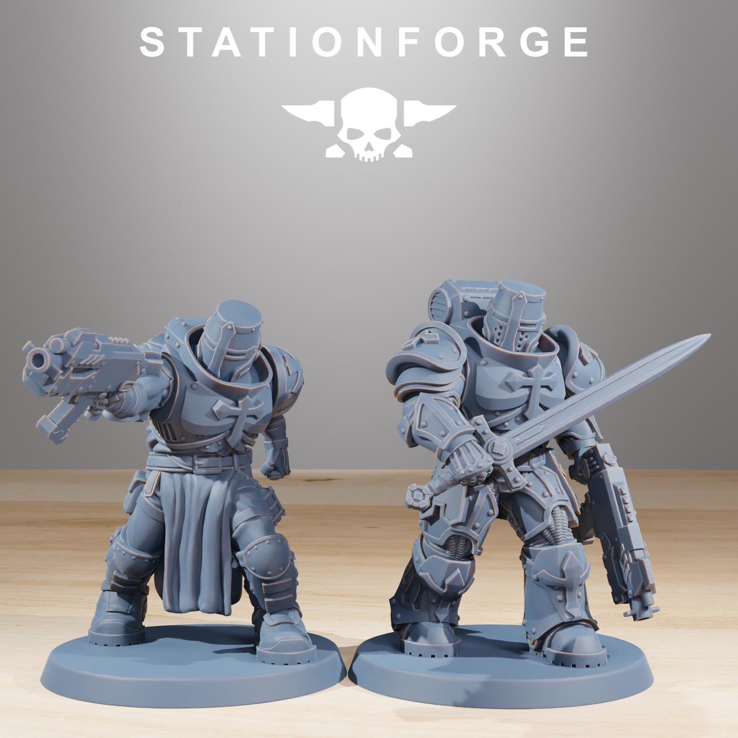 Socratis Zealots, Modular Sci-Fi Marine warriors by STATIONFORGE, Grimdark Wargames Proxy