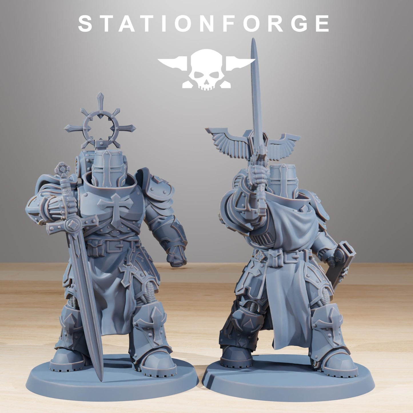 Socratis Zealots, Modular Sci-Fi Marine warriors by STATIONFORGE, Grimdark Wargames Proxy