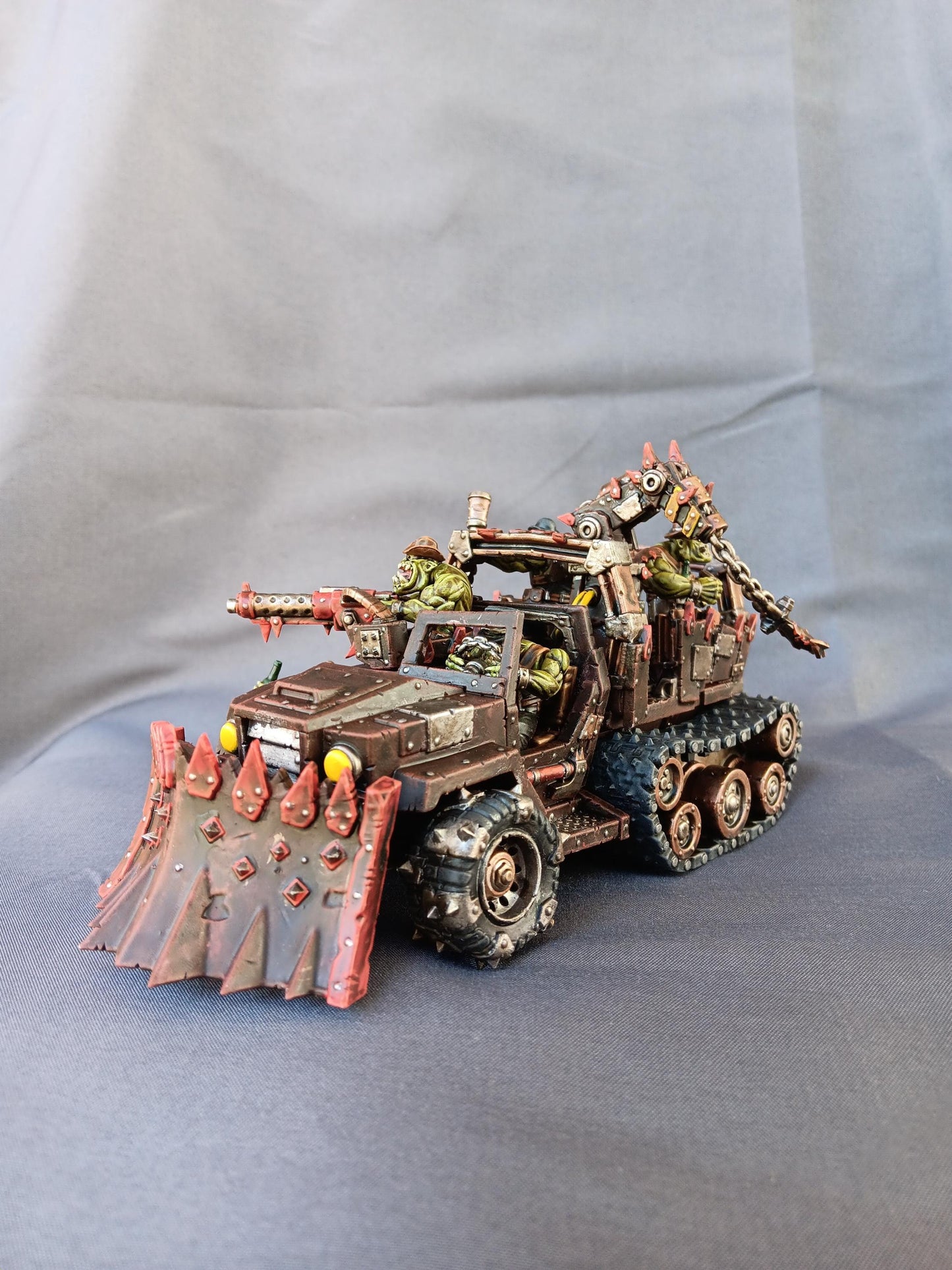 Orkaz Party Wagon, Space-Faring Orkish Menace Sculpted by STATIONFORGE, Grimdark Compatible, Sci-Fi Wargame Scale