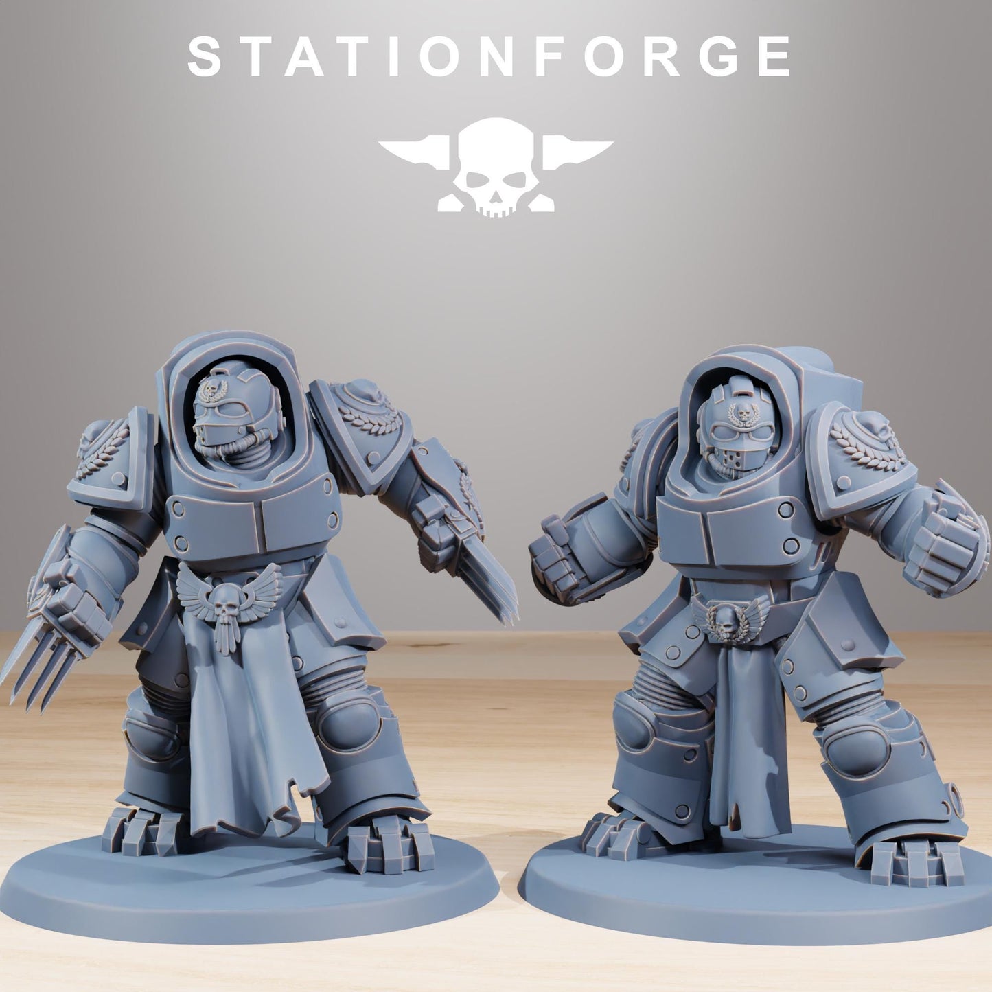 Socratis Vanguard Melee Unit, Modular Sci-Fi Marine warriors by STATIONFORGE, Grimdark Wargames Proxy