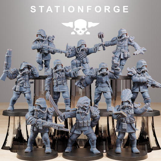 GrimGuard Xenarid Hunters, Death Korps Proxy, Sci-Fi Wargames Miniatures by STATIONFORGE
