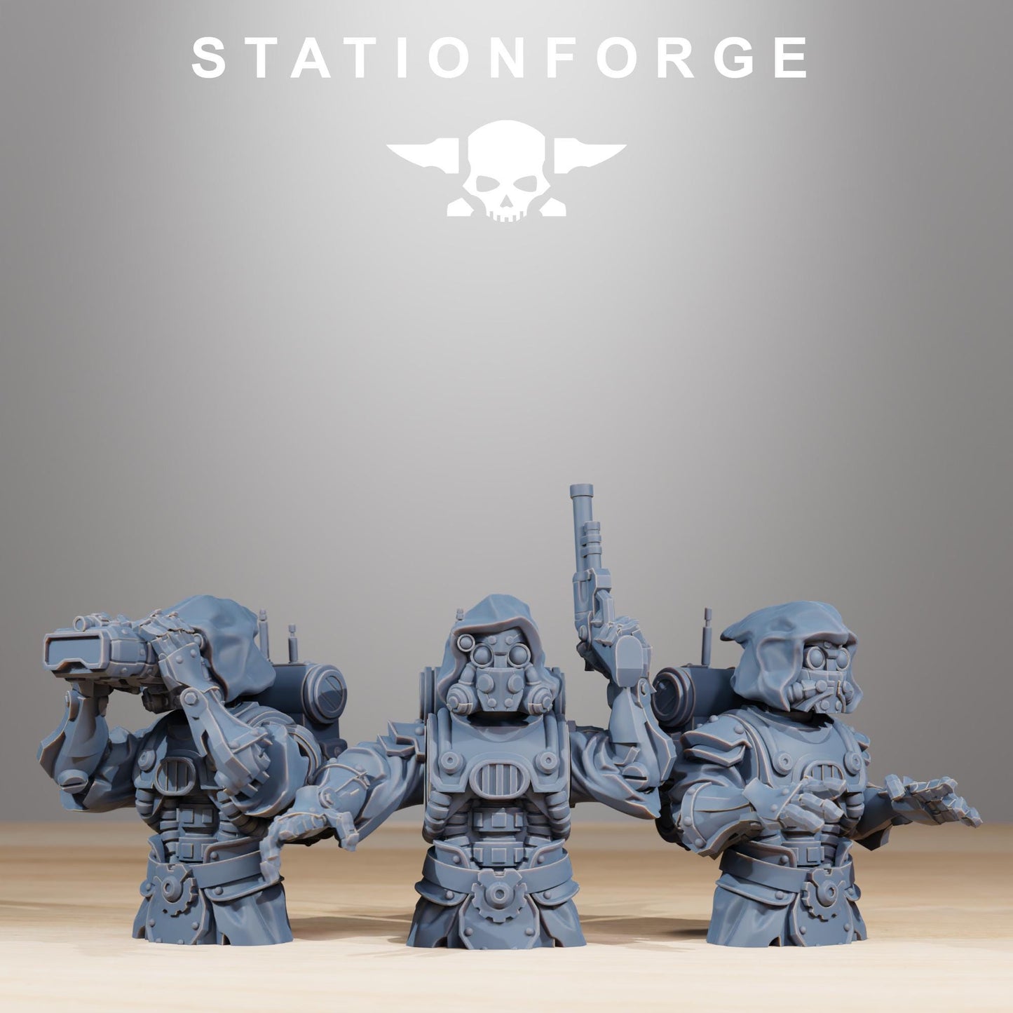 Scavenger Heavy Tank, Space Techno-bots, modular Sci-Fi warriors by STATIONFORGE, Sci-Fi Wargames Cyber-themed Grimdark miniatures