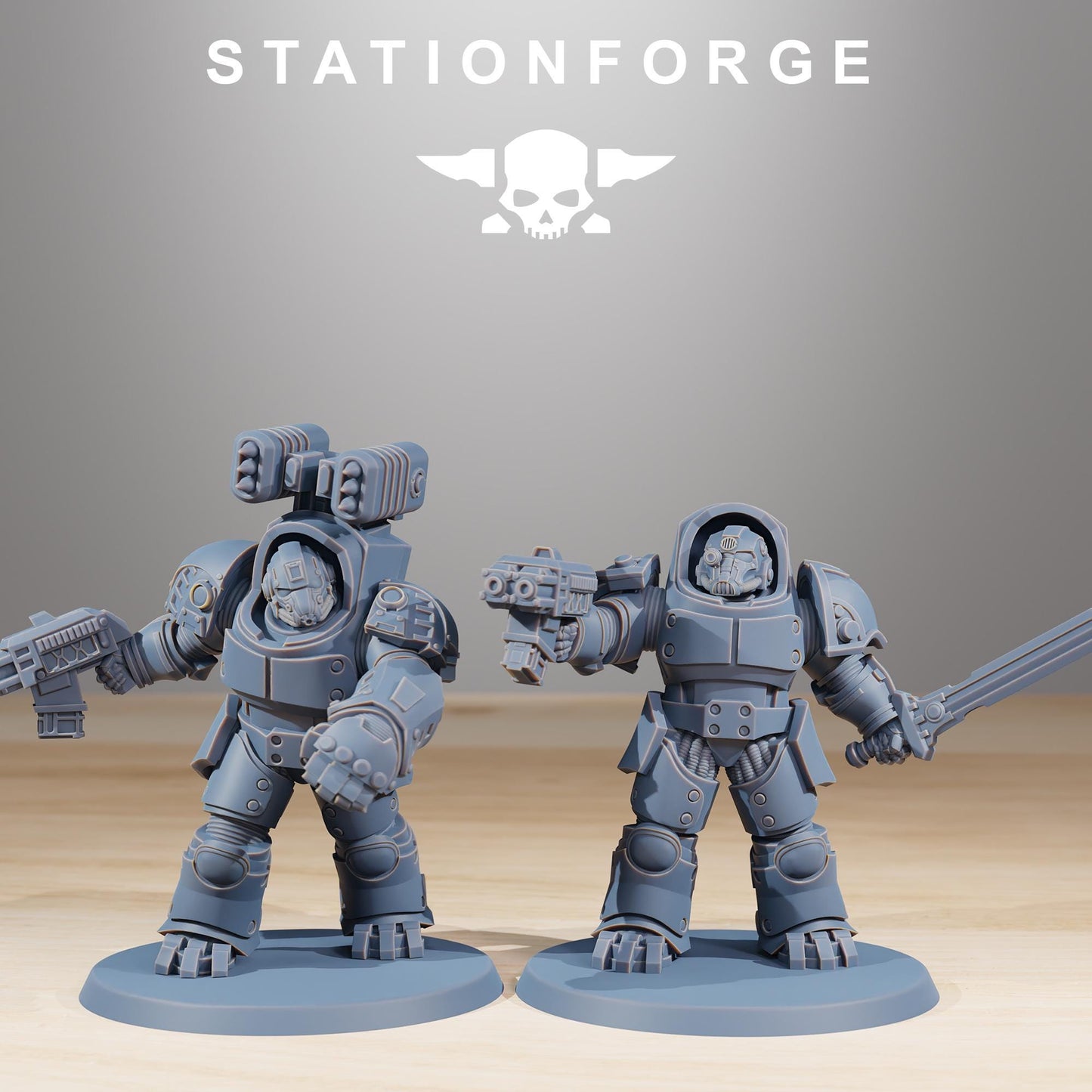 Socratis Vanguard, Modular Sci-Fi Marine warriors by STATIONFORGE, Grimdark Wargames Proxy