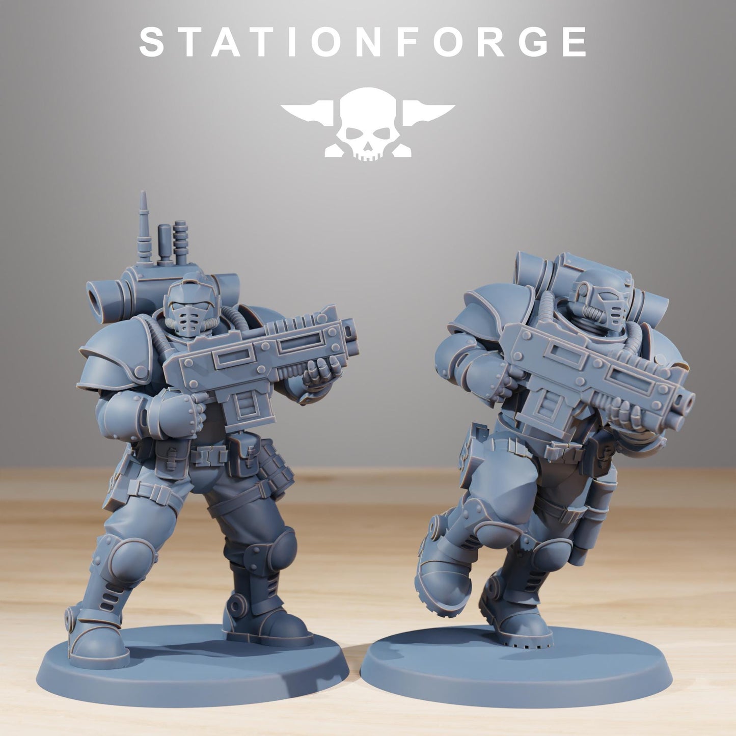 Socratis Light Infantry, Modular Sci-Fi Marine warriors by STATIONFORGE, Grimdark Wargames Proxy