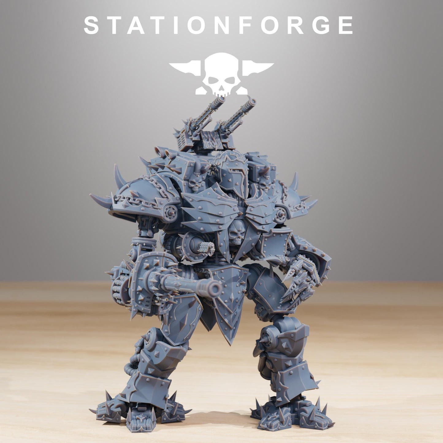 Pythonicus Defender Mk2, Modular Sci-Fi Titanic Warbot by STATIONFORGE, Grimdark Wargames Proxy