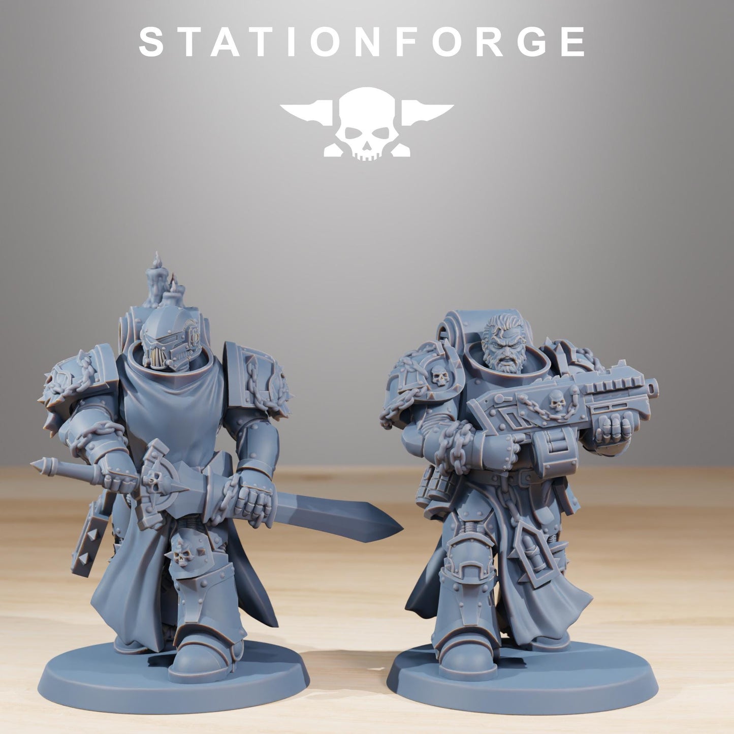 Socratis Crusaders, Modular Sci-Fi Marine warriors by STATIONFORGE, Grimdark Wargames Proxy