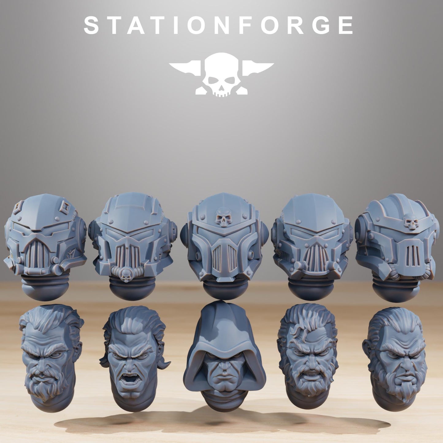 Socratis Crusaders, Modular Sci-Fi Marine warriors by STATIONFORGE, Grimdark Wargames Proxy