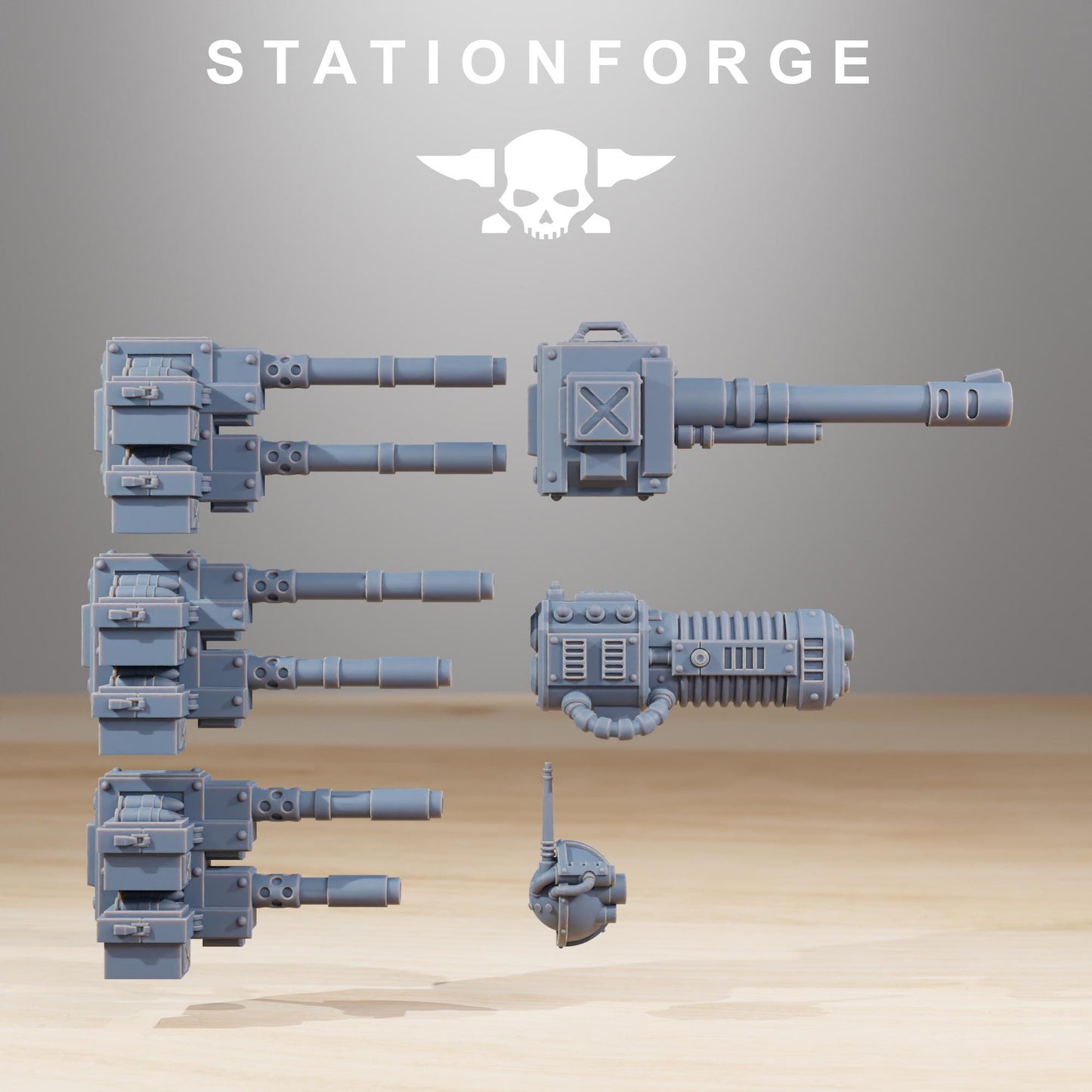 Scavenger Walker, Space Techno-bots, modular Sci-Fi warriors by STATIONFORGE, Sci-Fi Wargames Cyber-themed Grimdark miniatures