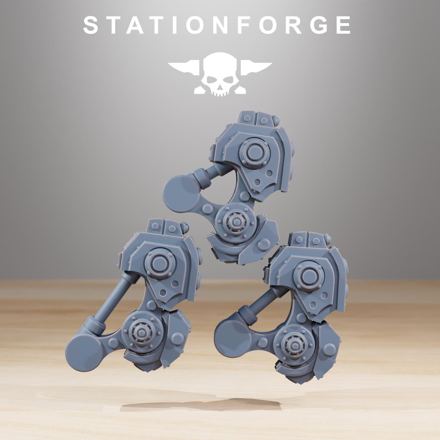 Scavenger Walker, Space Techno-bots, modular Sci-Fi warriors by STATIONFORGE, Sci-Fi Wargames Cyber-themed Grimdark miniatures