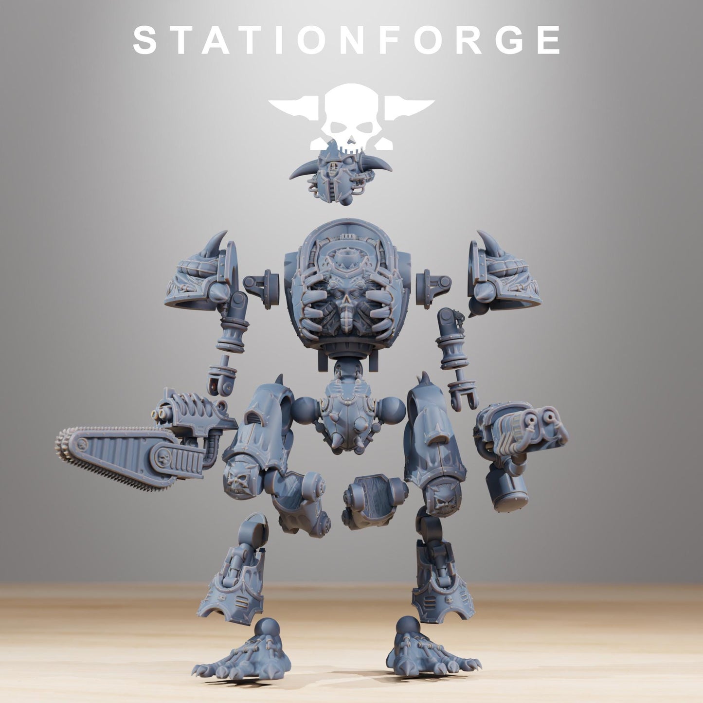 Pythonicus Armageddon, Modular Sci-Fi Titanic Warbot by STATIONFORGE, Grimdark Wargames Proxy