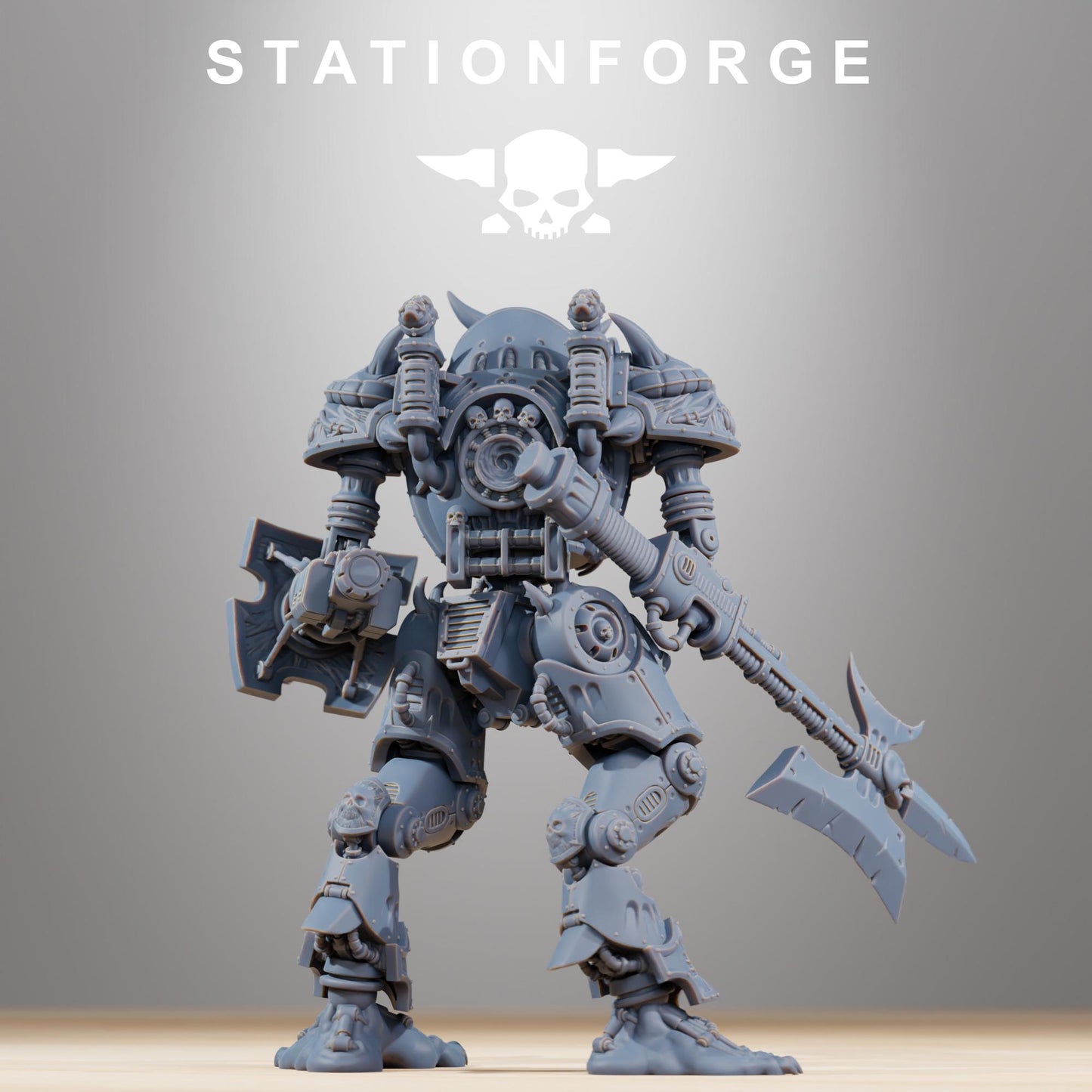 Pythonicus Armageddon, Modular Sci-Fi Titanic Warbot by STATIONFORGE, Grimdark Wargames Proxy