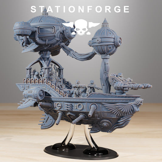 Scavenger Floating Chapel, Space Techno-bots, modular Sci-Fi warriors by STATIONFORGE, Sci-Fi Wargames Cyber-themed Grimdark miniatures