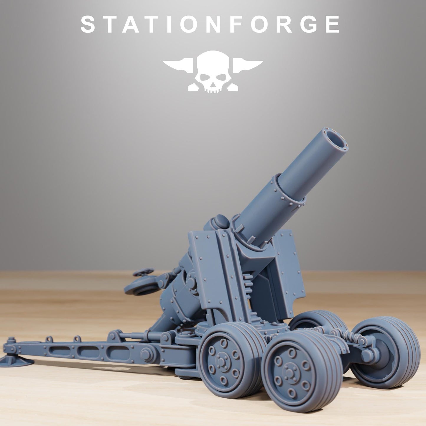 GrimGuard Heavy Artillery, Modular Sci-Fi Artillery by STATIONFORGE, Sci-fi Wargames Proxy, Imperial Guard Army Long Range Artillery Proxy