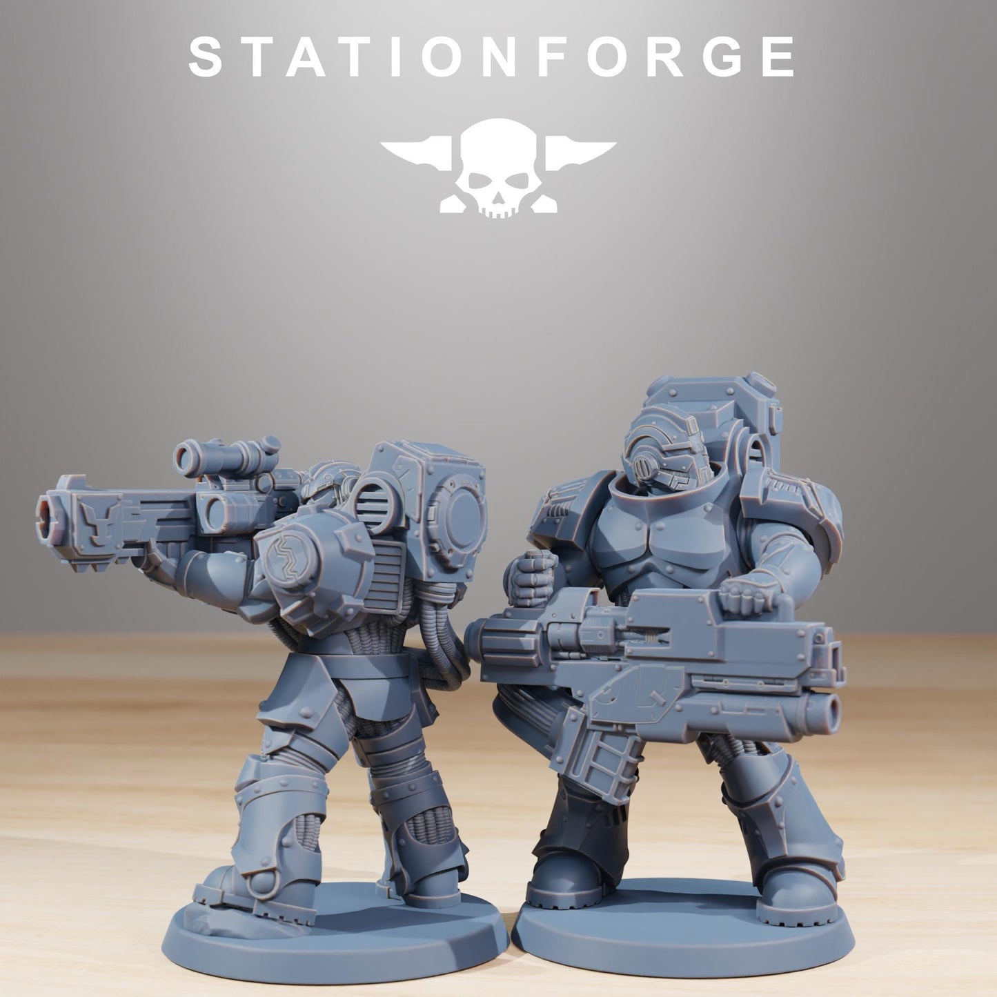 Socratis Reinforcers, Modular Sci-Fi Marine warriors by STATIONFORGE, Grimdark Wargames Proxy