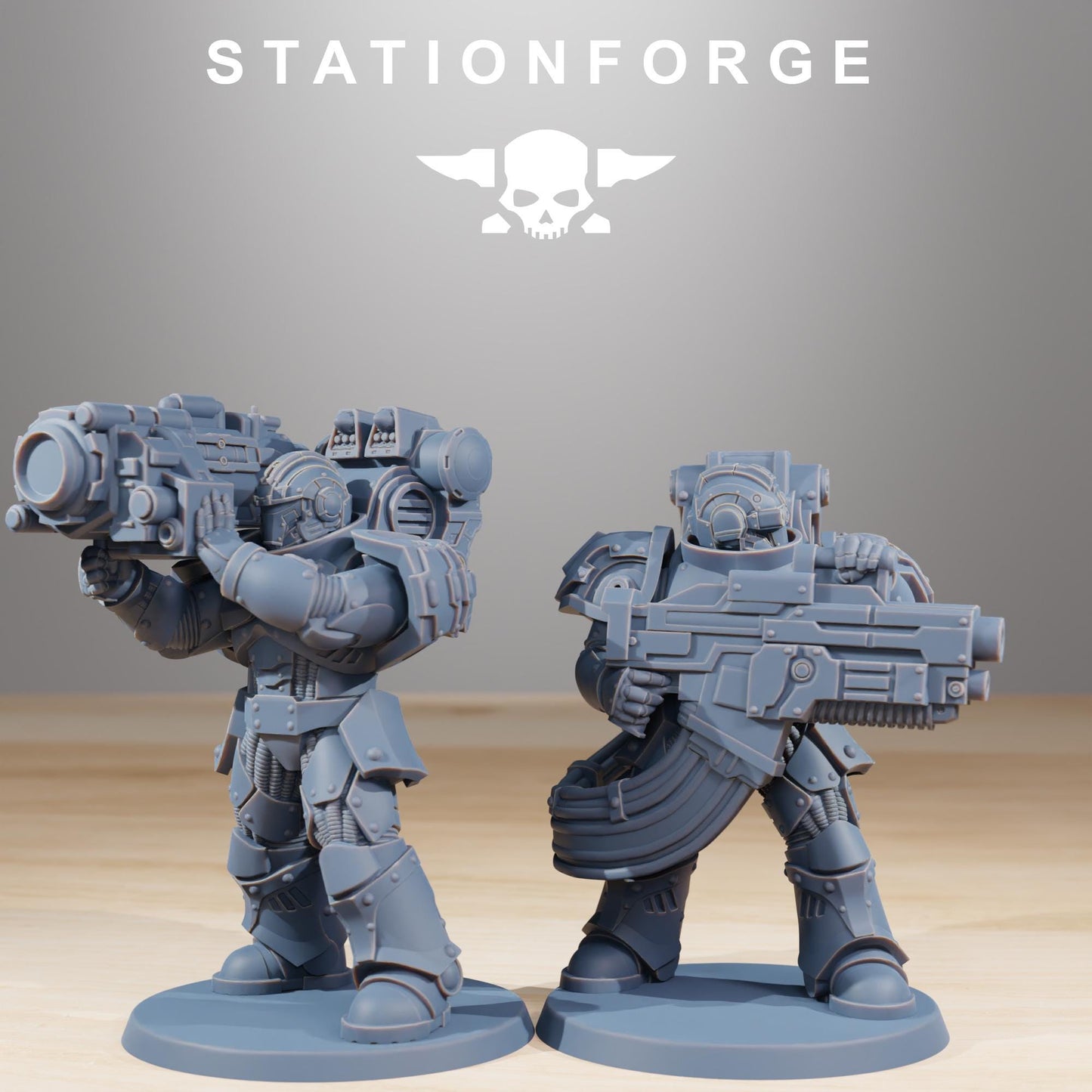 Socratis Reinforcers, Modular Sci-Fi Marine warriors by STATIONFORGE, Grimdark Wargames Proxy