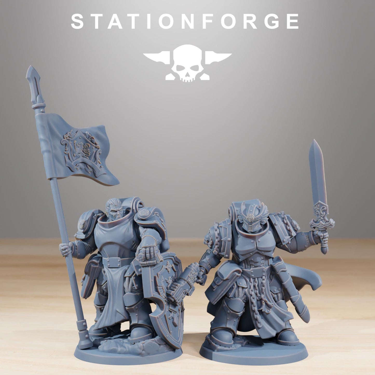 Socratis Reinforcers, Modular Sci-Fi Marine warriors by STATIONFORGE, Grimdark Wargames Proxy