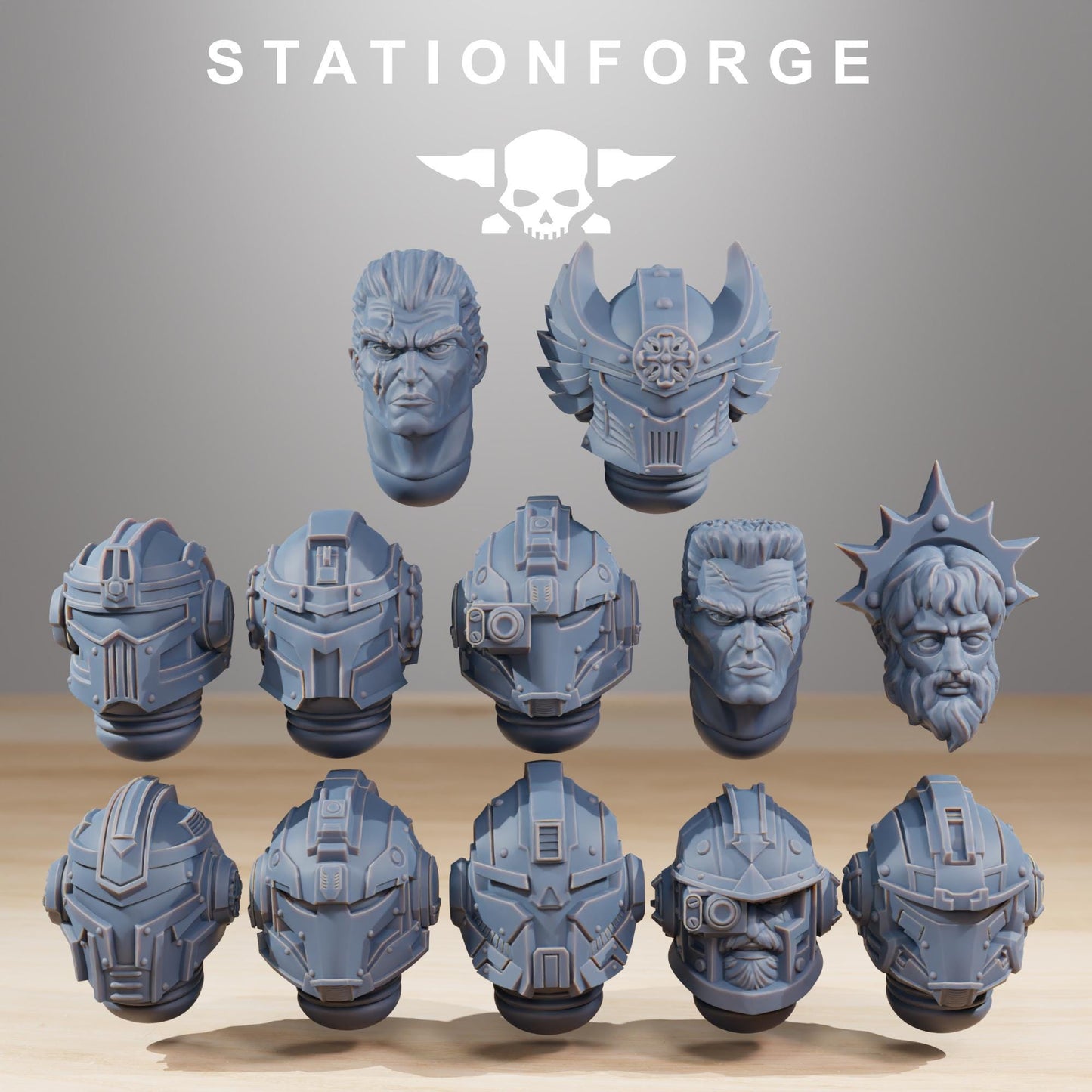 Socratis Reinforcers, Modular Sci-Fi Marine warriors by STATIONFORGE, Grimdark Wargames Proxy