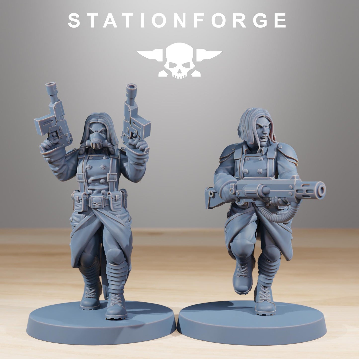GrimGuard Sisters of War, Death Korps Proxy, Sci-Fi Wargames Miniatures by STATIONFORGE