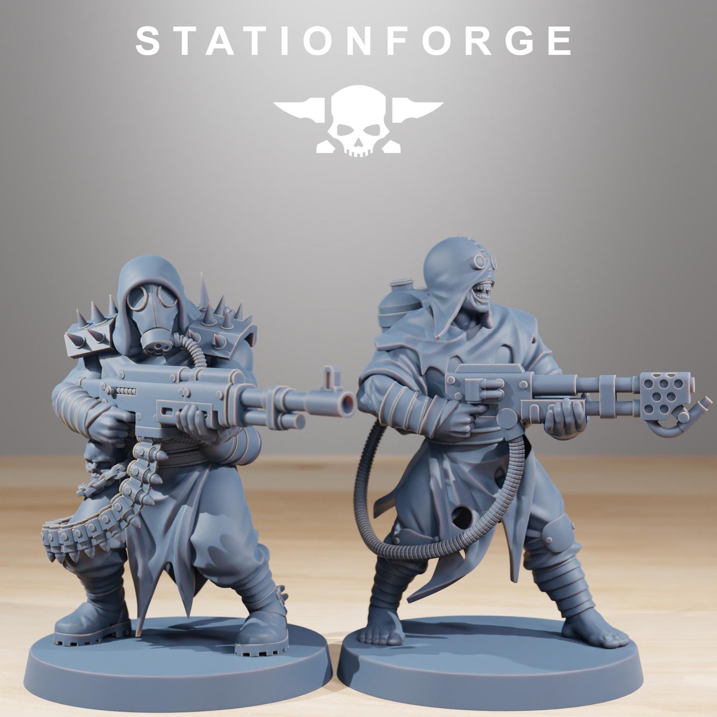 Corrupted Guard Nomads, Chaos Worshipper Sci-Fi Wargames Miniatures by STATIONFORGE, Corrupted Imperial Guard