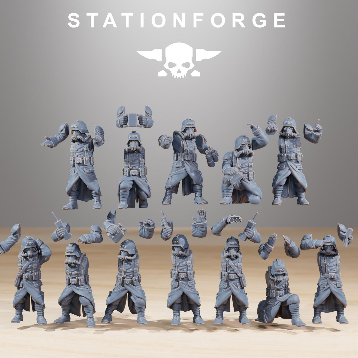 GrimGuard Battle Weapons, Heavy Weapons Team,  Imperial Guard Miniatures by STATIONFORGE