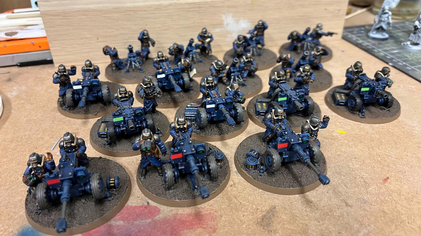 GrimGuard Battle Weapons, Heavy Weapons Team,  Imperial Guard Miniatures by STATIONFORGE