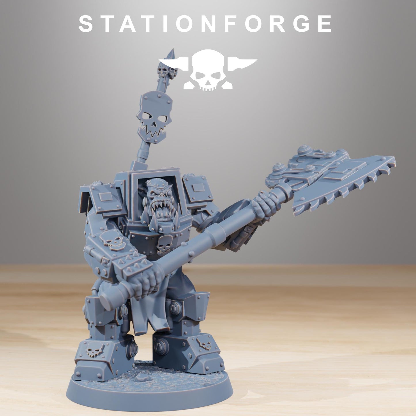 Orkaz Infantry, Space-Faring Orkish Menace Sculpted by STATIONFORGE, Grimdark Compatible, Sci-Fi Wargame Scale
