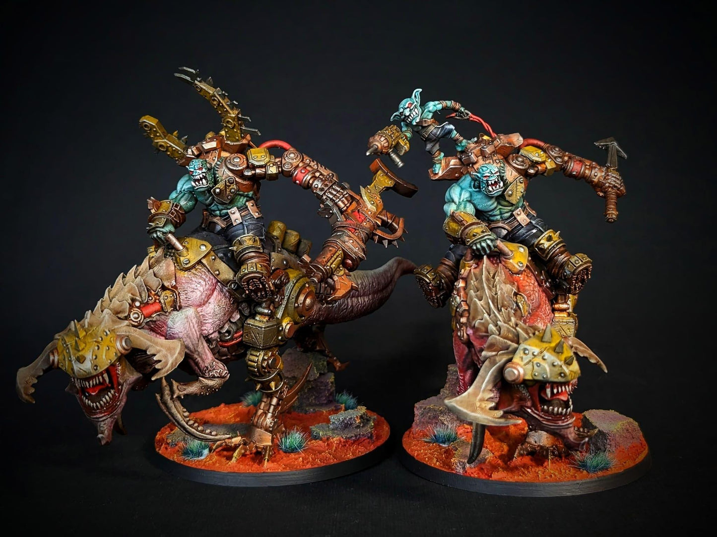 Orkaz Beast Boss, Space-Faring Orkish Menace Sculpted by STATIONFORGE, Grimdark Compatible, Sci-Fi Wargame Scale