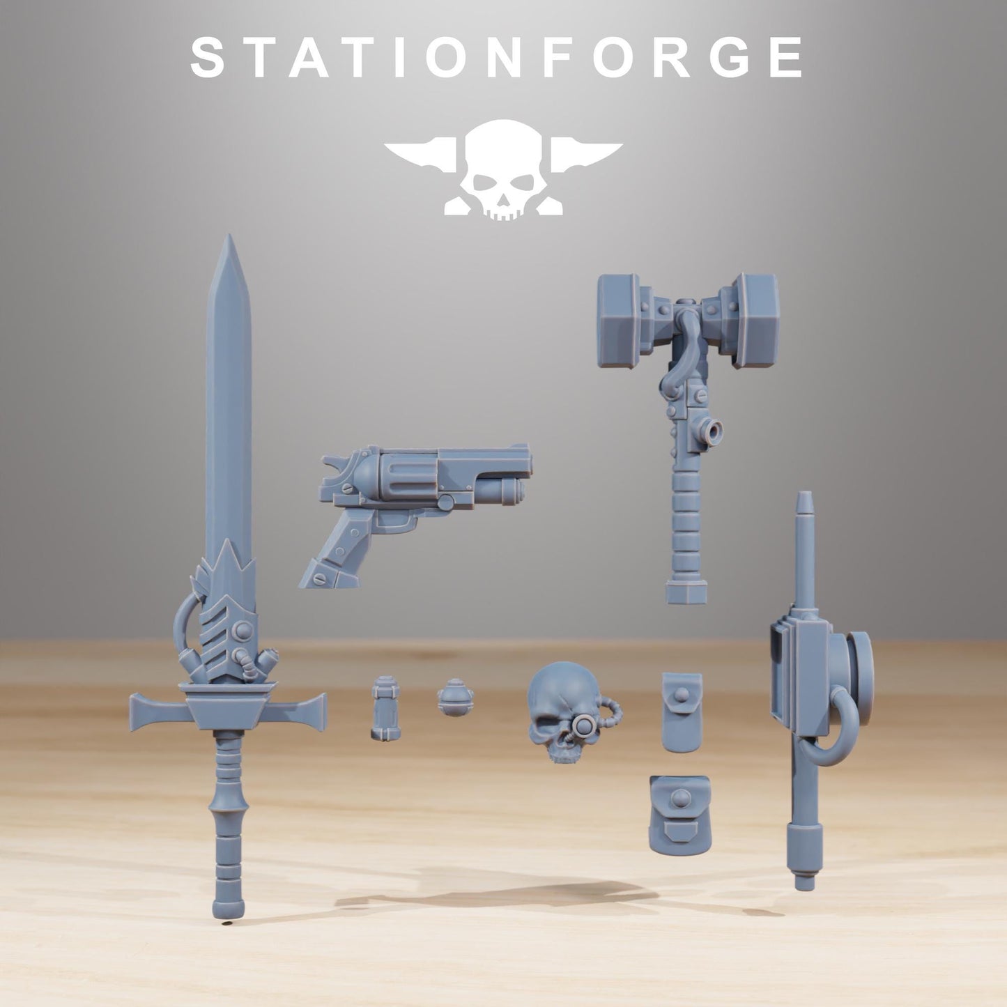 Frontliners Infantry, Space Techno-bots, modular Sci-Fi warriors by STATIONFORGE, Sci-Fi Wargames Cyber-themed Grimdark miniatures